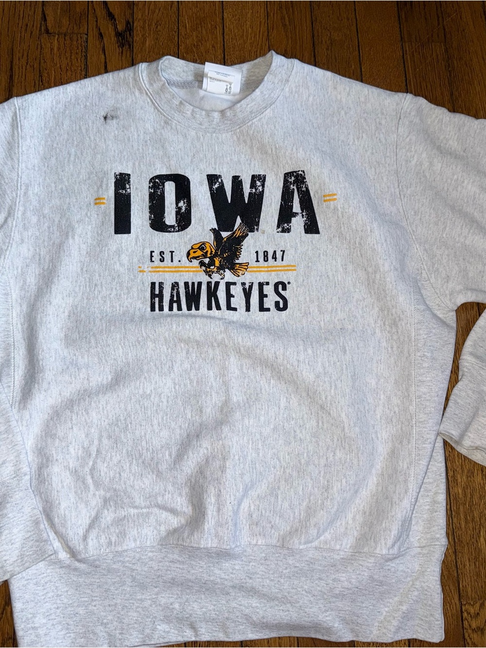 Iowa Hawkeyes Gray Crewneck Sweatshirt